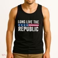 Long Live The Republic Patriotic American Flag Tank Top thumb 3