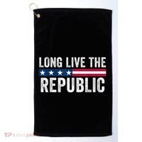 Long Live The Republic Patriotic American Flag Golf Towel thumb 0