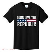 Long Live The Republic Patriotic American Flag Kids T-Shirt thumb 0