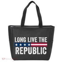 Long Live The Republic Patriotic American Flag Tote Bag thumb 0