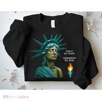 Lady Liberty Today We Weep Tomorrow We Rise For The Usa Sweatshirt thumb 2