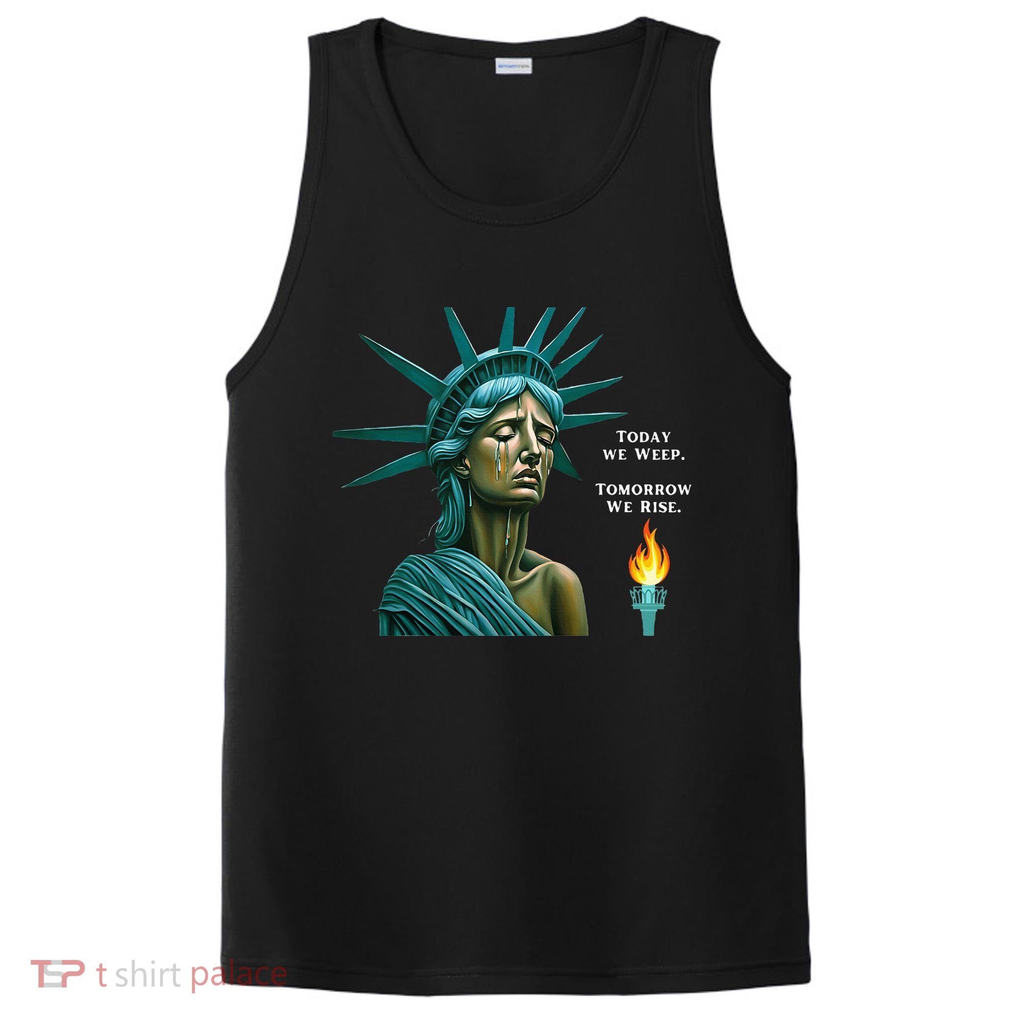 Lady Liberty Today We Weep Tomorrow We Rise For The Usa PosiCharge Competitor Tank