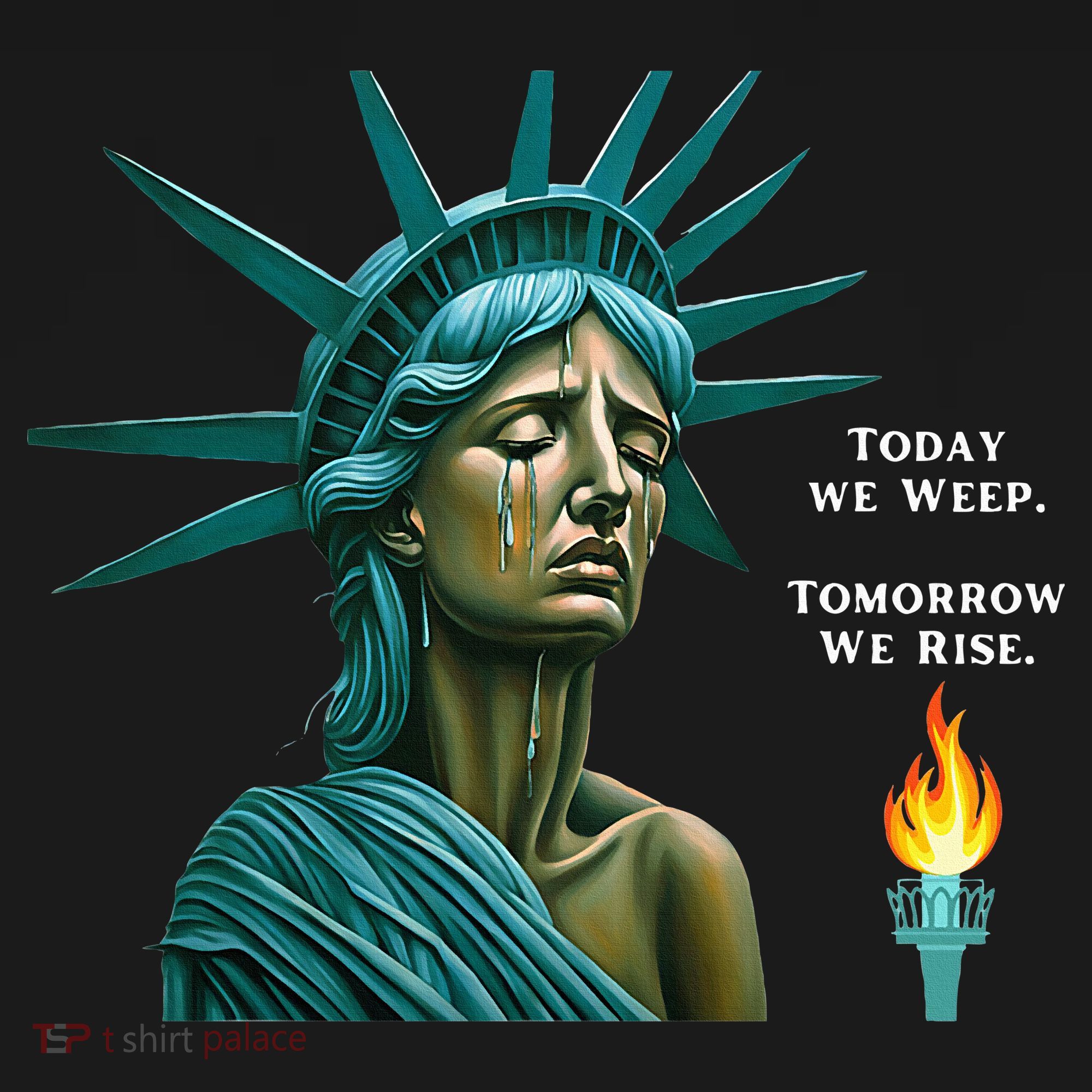 Lady Liberty Today We Weep Tomorrow We Rise For The Usa Toddler Hoodie