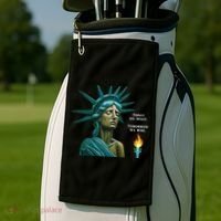 Lady Liberty Today We Weep Tomorrow We Rise For The Usa Golf Towel thumb 2