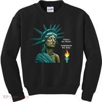 Lady Liberty Today We Weep Tomorrow We Rise For The Usa Kids Sweatshirt thumb 0