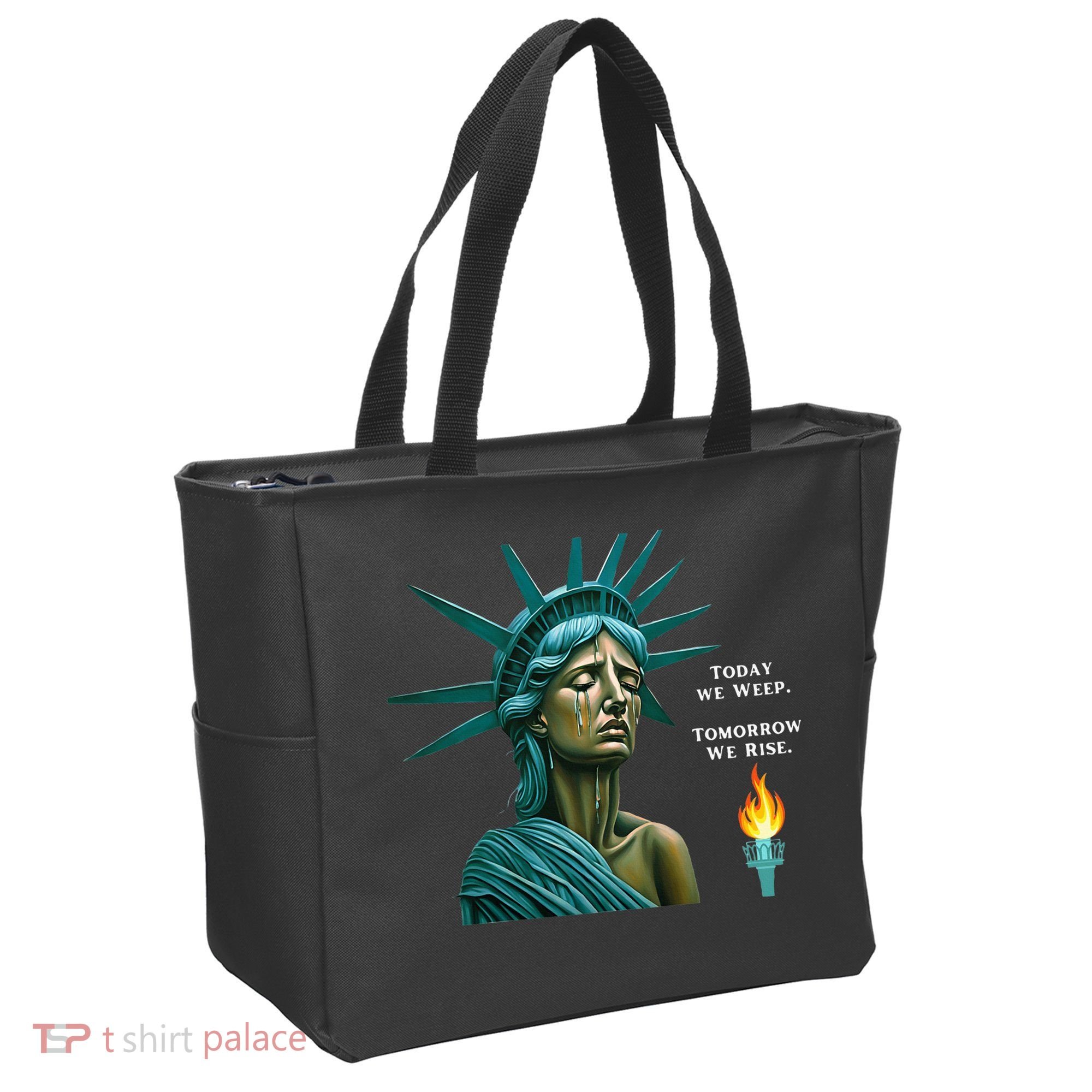 Lady Liberty Today We Weep Tomorrow We Rise For The Usa Tote Bag
