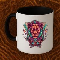 Leo Lion Tribal Coffee Mug thumb 2