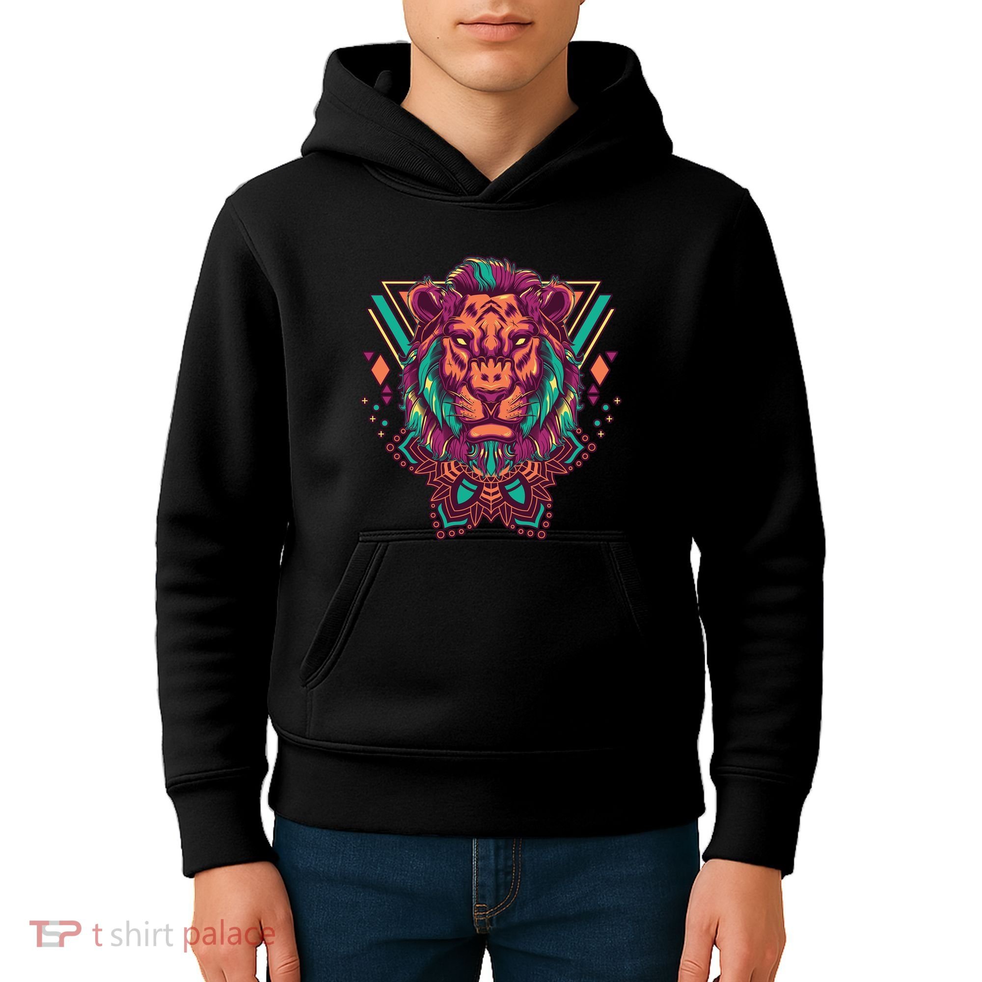 Leo Lion Tribal Kids Hoodie