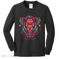Leo Lion Tribal Kids Long Sleeve Shirt thumb 0