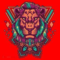 Leo Lion Tribal Santa Hat thumb 1