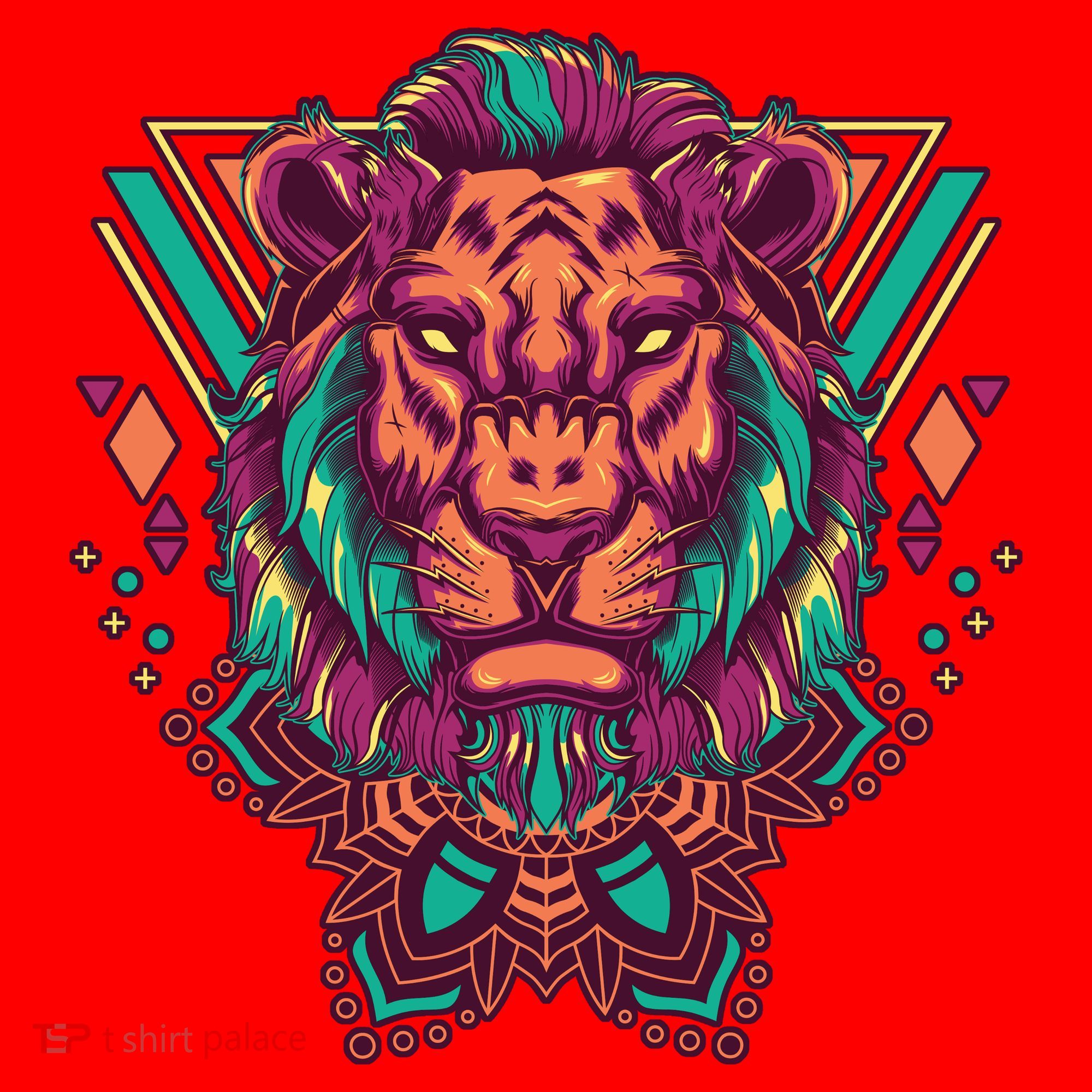 Leo Lion Tribal Santa Hat