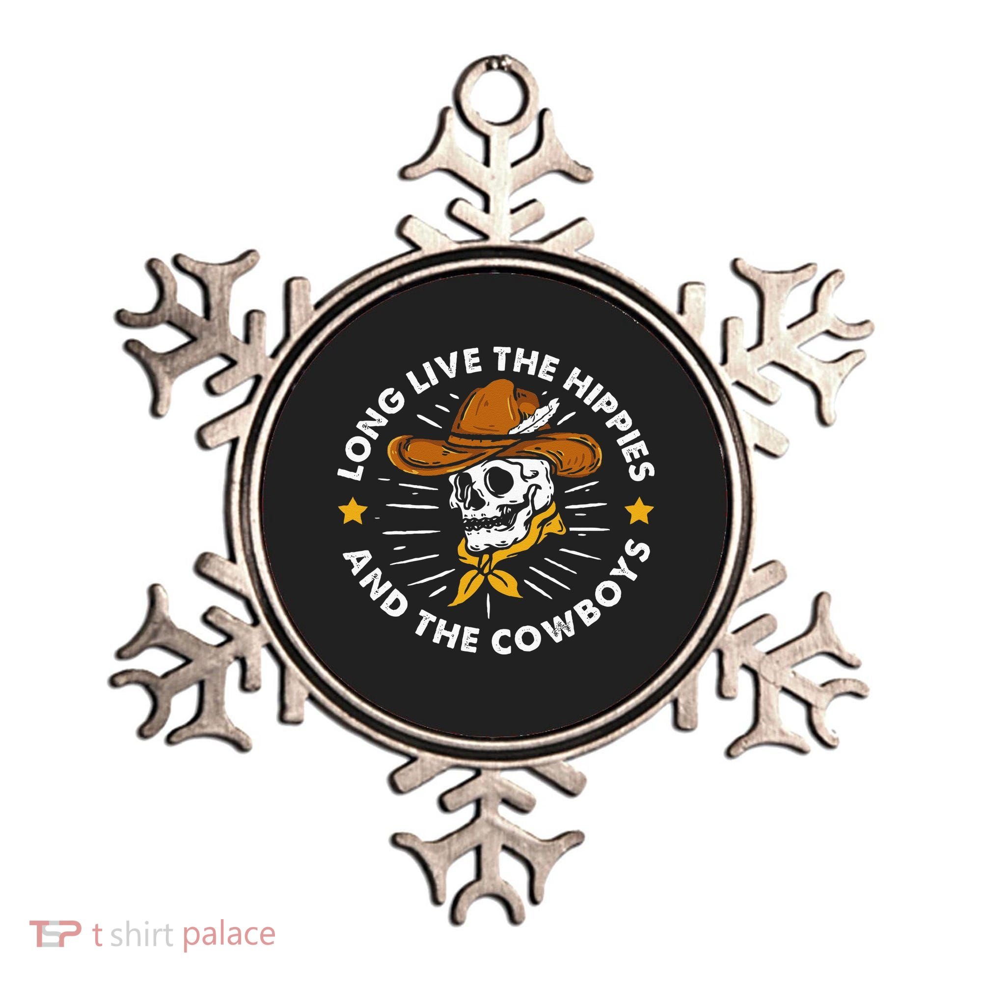 Long Live The Hippies And The Cowboys Ornament