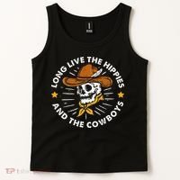Long Live The Hippies And The Cowboys Tank Top thumb 2