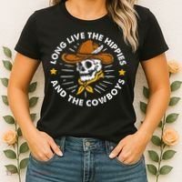 Long Live The Hippies And The Cowboys Women's T-Shirt thumb 2