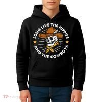 Long Live The Hippies And The Cowboys Kids Hoodie thumb 4