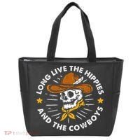 Long Live The Hippies And The Cowboys Tote Bag thumb 0