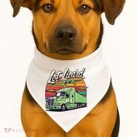 Lot Lizard Truck Driver Adventure USA-Made Doggie Bandana thumb 1