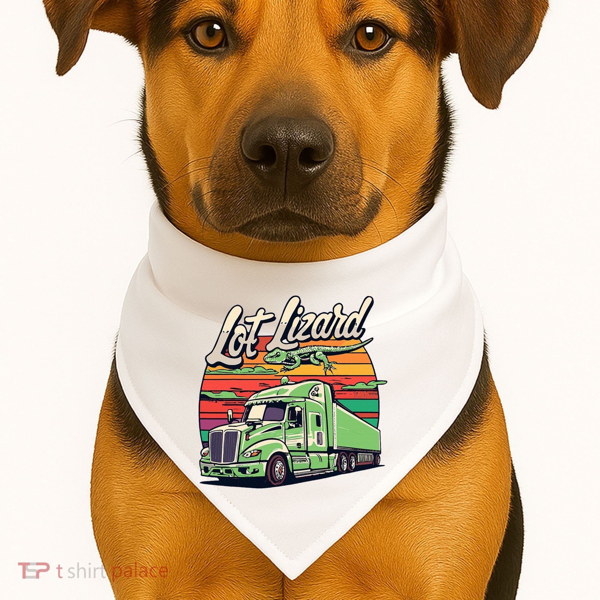 Lot Lizard Truck Driver Adventure USA-Made Doggie Bandana