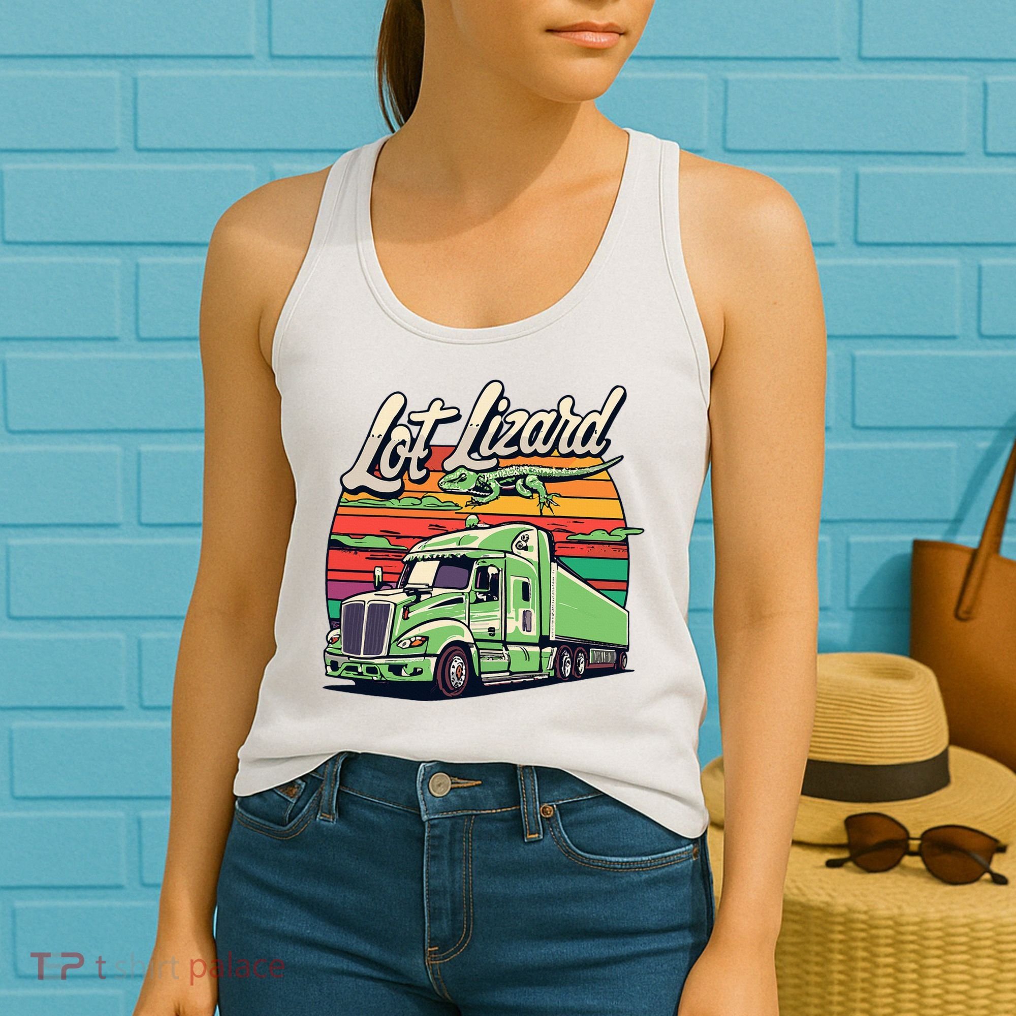 Lot Lizard Truck Driver Adventure Women's Tank Top