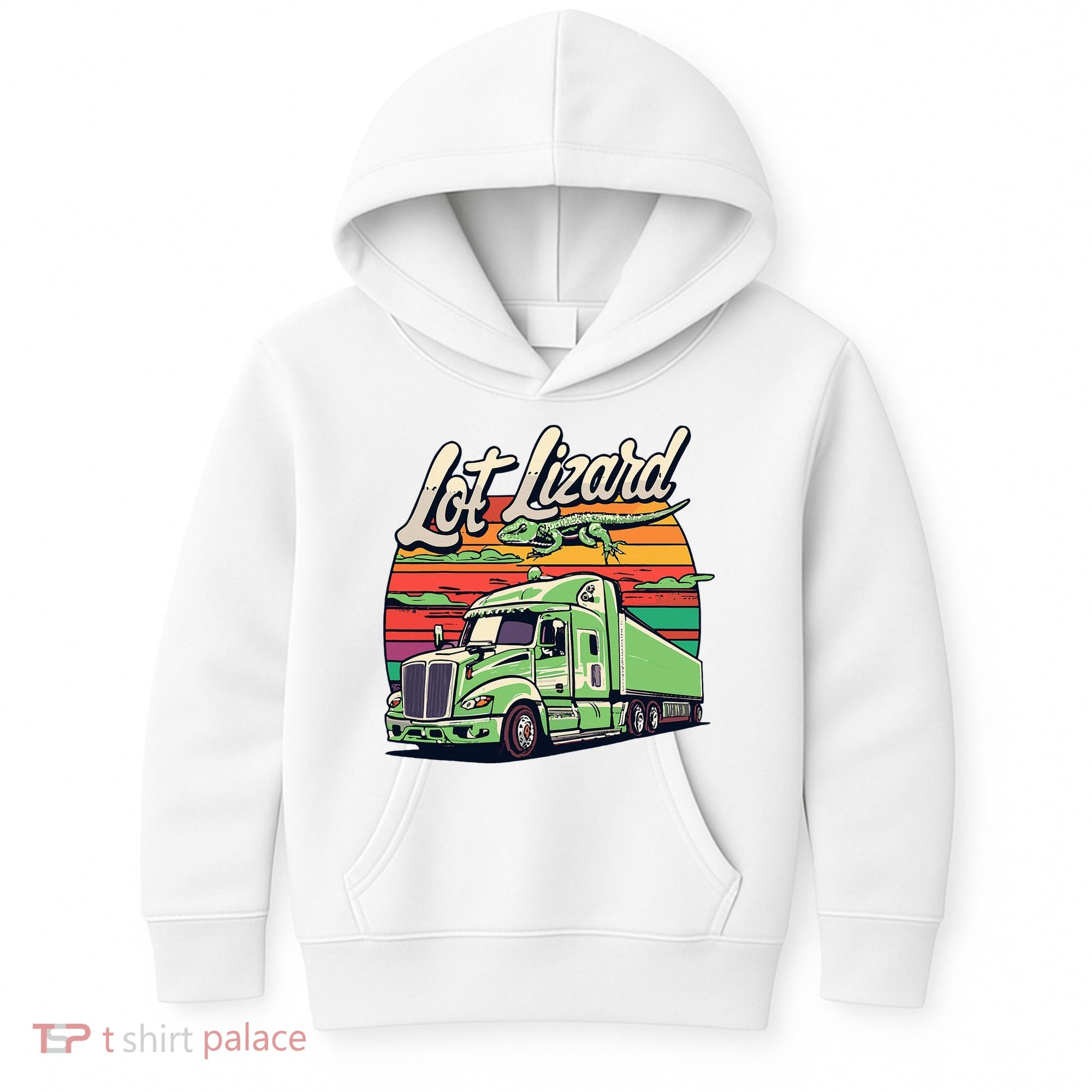 Lot Lizard Truck Driver Adventure Kids Hoodie