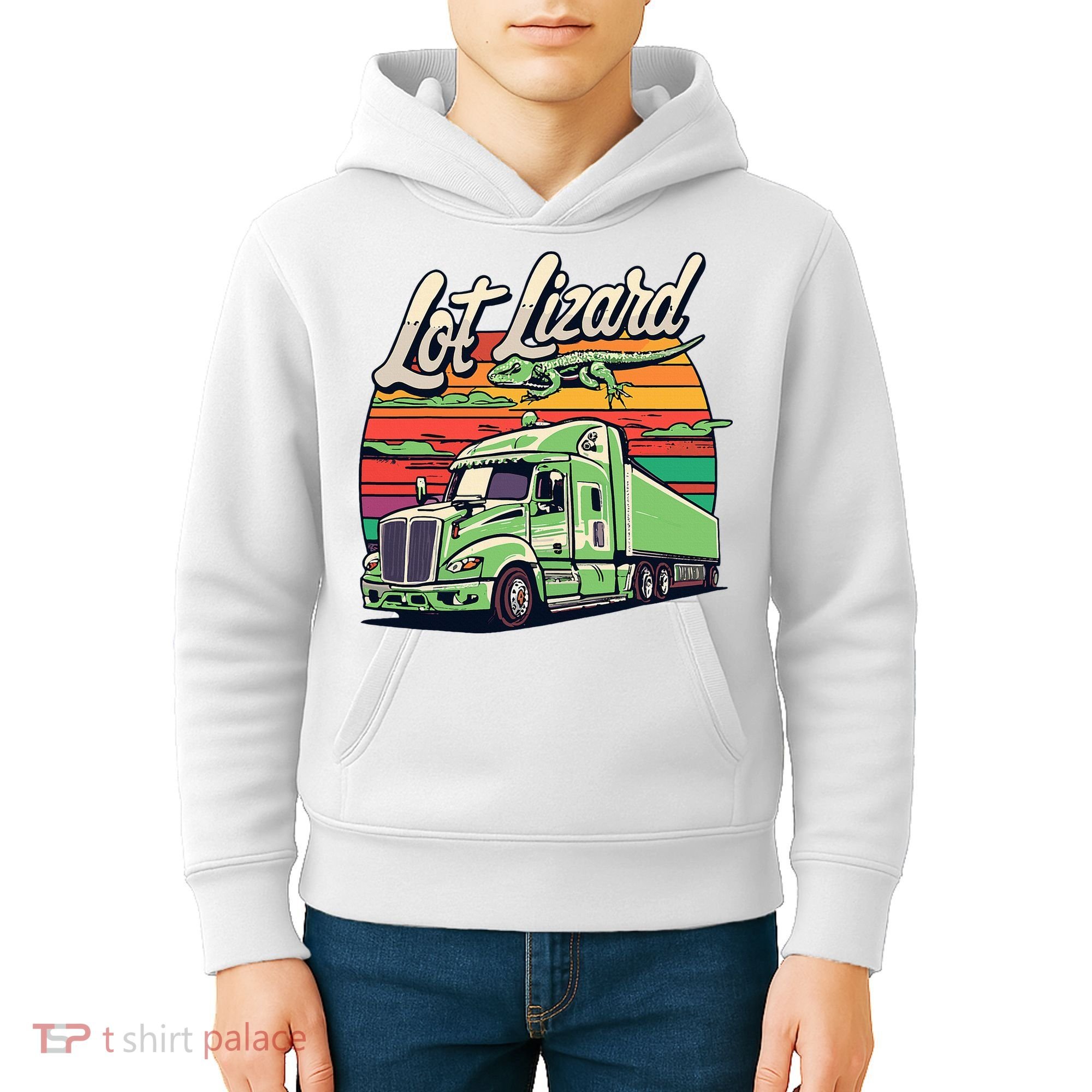 Lot Lizard Truck Driver Adventure Kids Hoodie