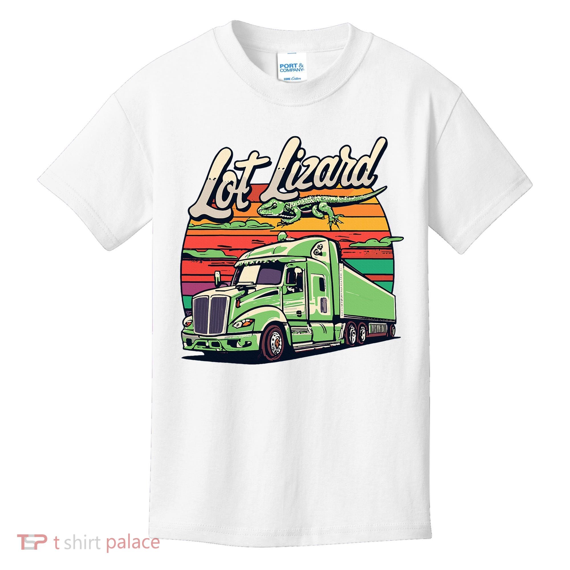 Lot Lizard Truck Driver Adventure Kids T-Shirt