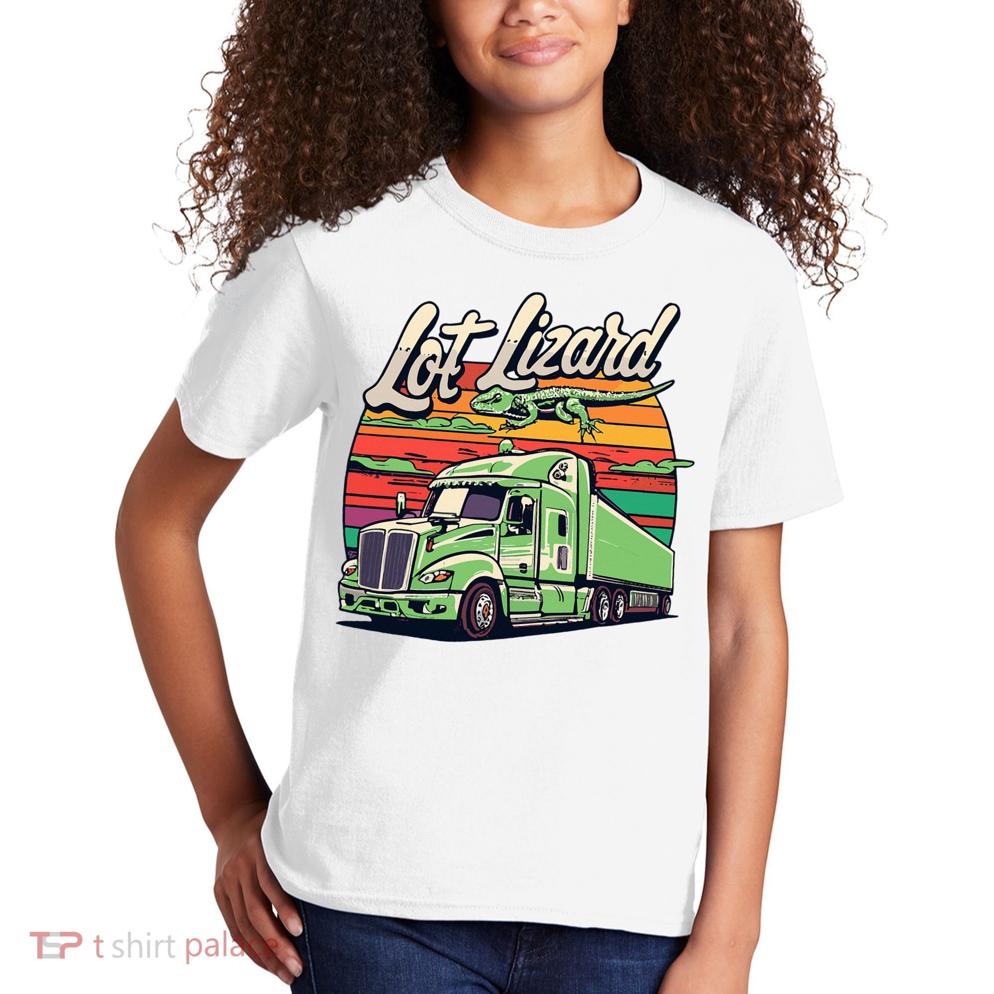 Lot Lizard Truck Driver Adventure Kids T-Shirt