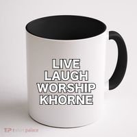 Live Laugh Worship Khorne Chaos God Coffee Mug thumb 1