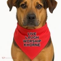 Live Laugh Worship Khorne Chaos God USA-Made Doggie Bandana thumb 1