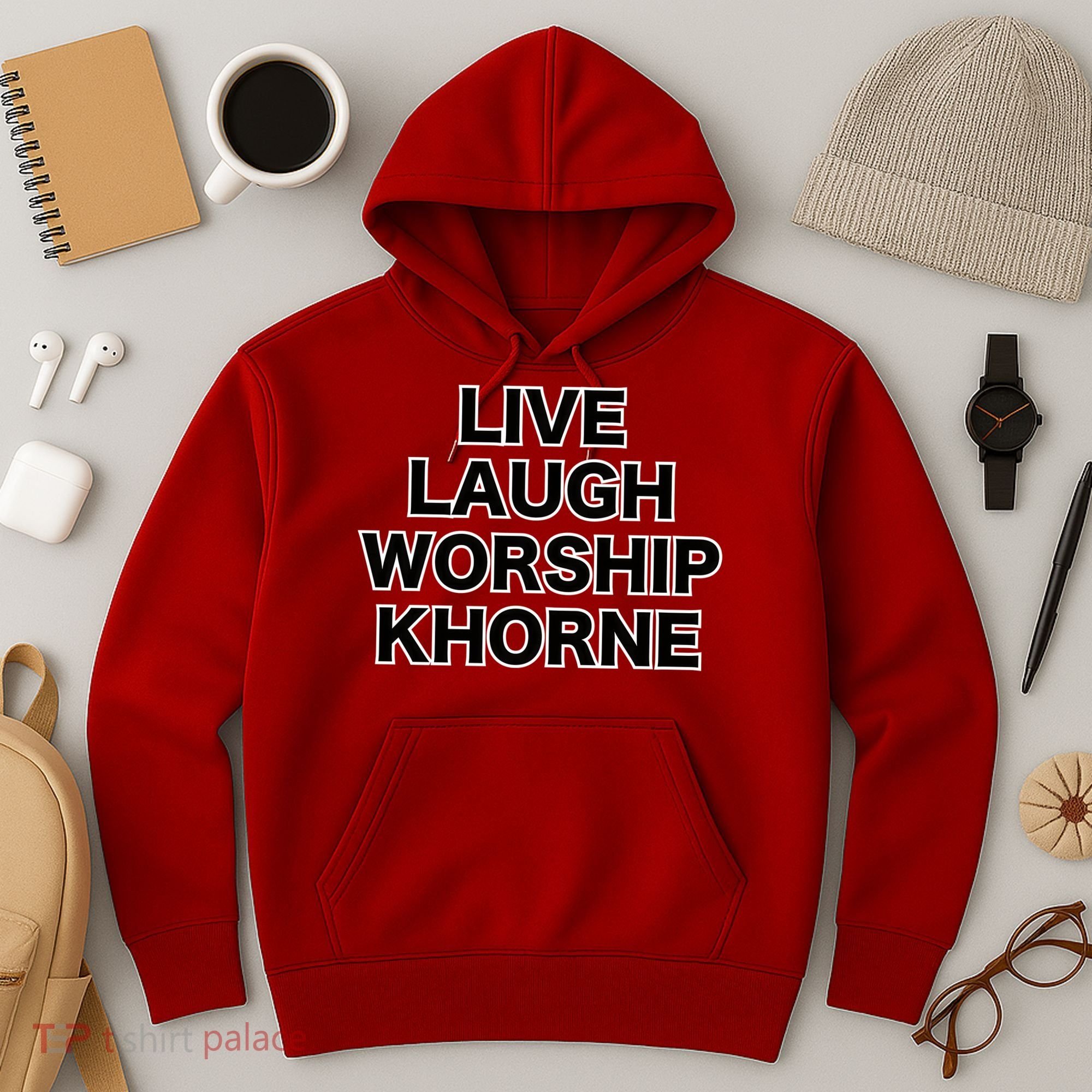 Live Laugh Worship Khorne Chaos God Hoodie