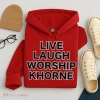 Live Laugh Worship Khorne Chaos God Hoodie thumb 4