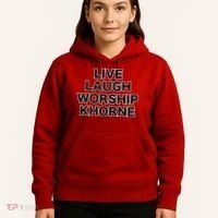 Live Laugh Worship Khorne Chaos God Hoodie thumb 5