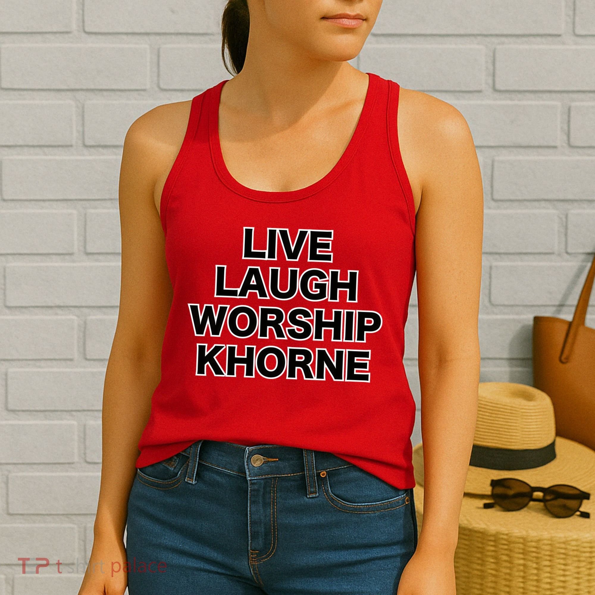 Live Laugh Worship Khorne Chaos God Women's Tank Top