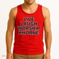 Live Laugh Worship Khorne Chaos God Tank Top thumb 3