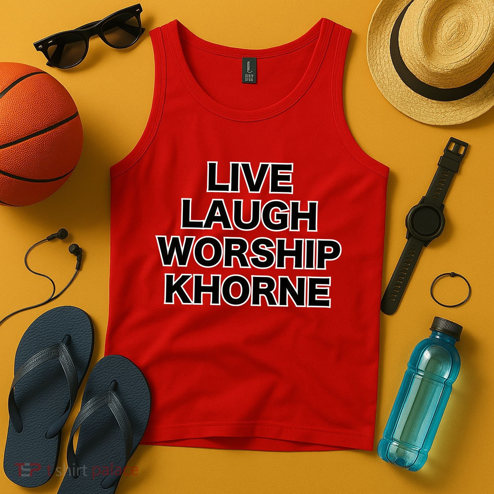 Live Laugh Worship Khorne Chaos God Tank Top