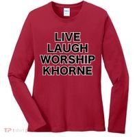 Live Laugh Worship Khorne Chaos God Women's Long Sleeve Shirt thumb 0