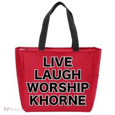 Live Laugh Worship Khorne Chaos God Tote Bag