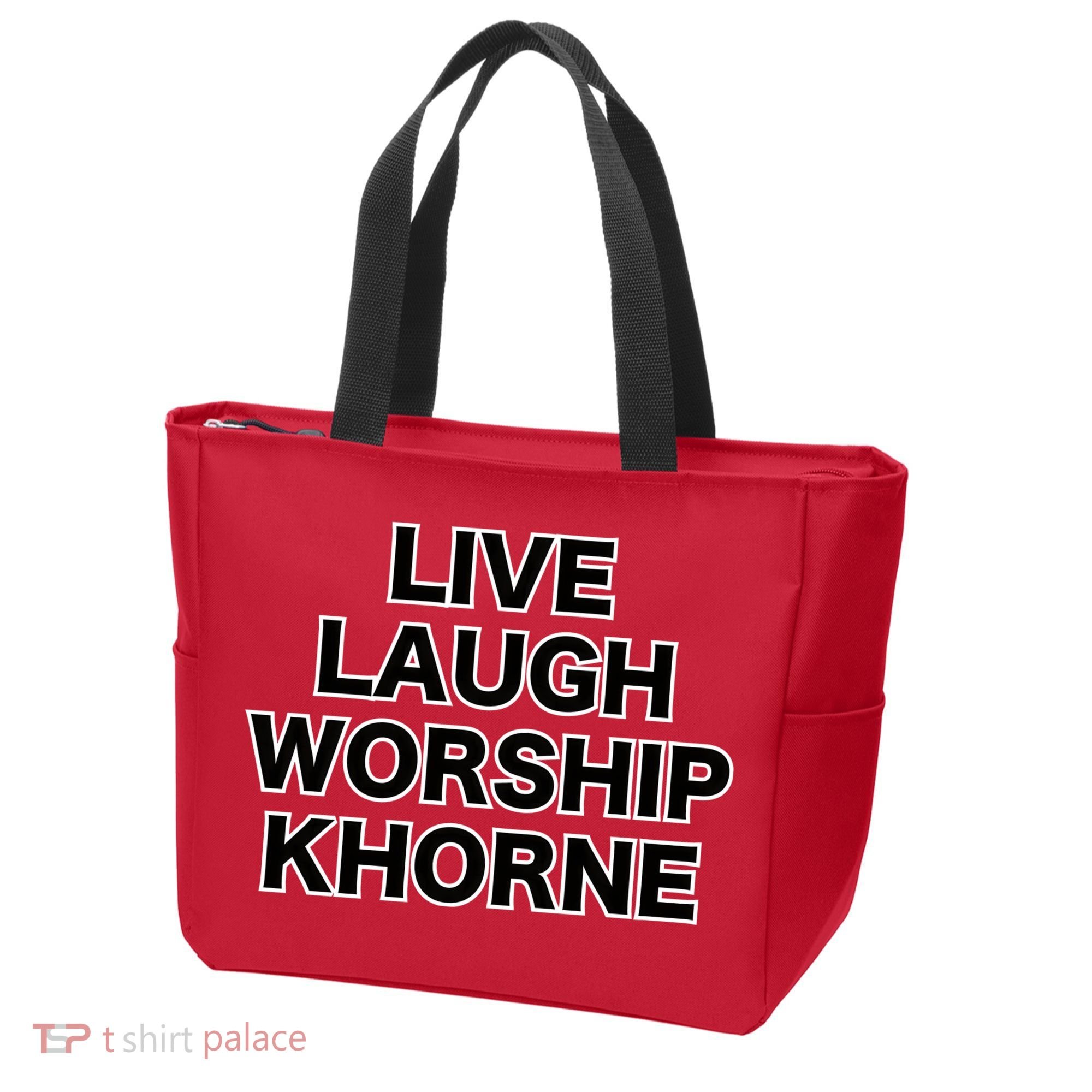 Live Laugh Worship Khorne Chaos God Tote Bag