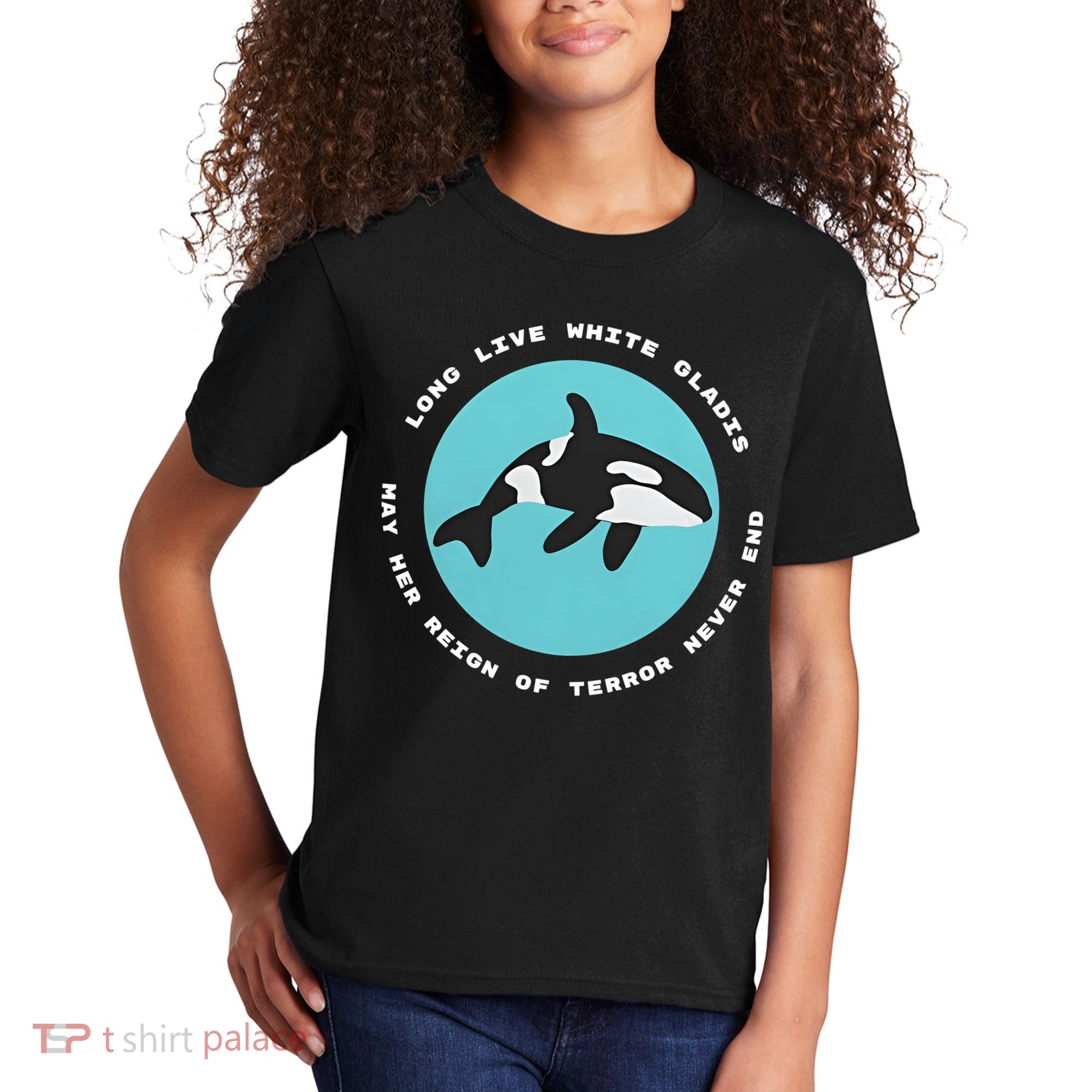 Long Live White Gladis May Her Reign Of Terror Never End Reign Of Terror Whale Kids T-Shirt