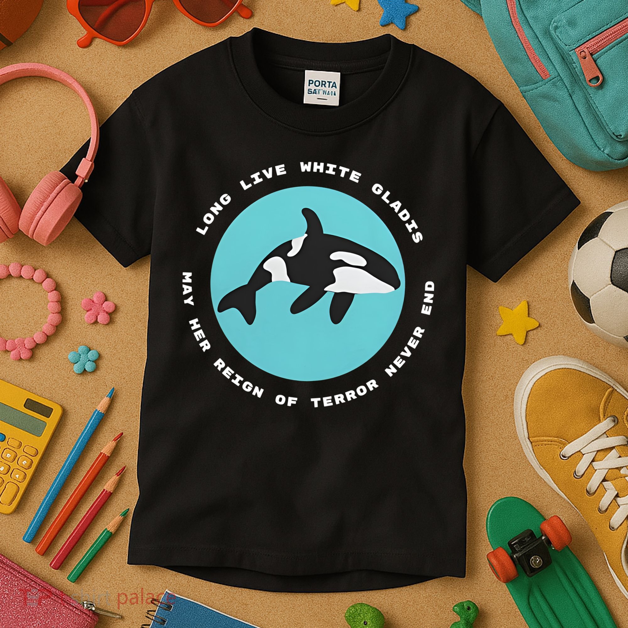 Long Live White Gladis May Her Reign Of Terror Never End Reign Of Terror Whale Kids T-Shirt