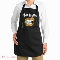 Leopard Lips With Nail Technician Drill Cool Nail Hustler Apron thumb 2