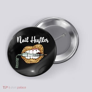 Leopard Lips With Nail Technician Drill Cool Nail Hustler Button