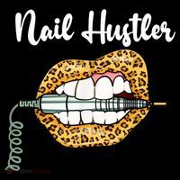 Leopard Lips With Nail Technician Drill Cool Nail Hustler Women's Hoodie thumb 2