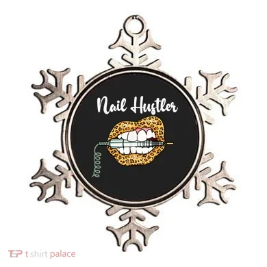 Leopard Lips With Nail Technician Drill Cool Nail Hustler Ornament