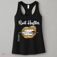 Leopard Lips With Nail Technician Drill Cool Nail Hustler Women's Tank Top thumb 3