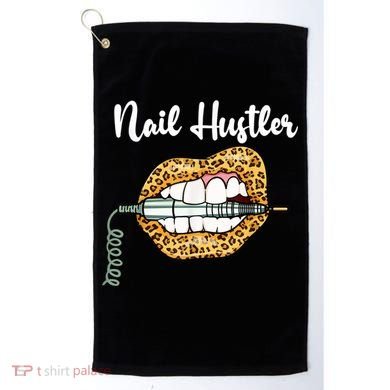 Leopard Lips With Nail Technician Drill Cool Nail Hustler Golf Towel