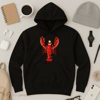 Lobster Lighting Xmas Tree Matching Lobster Christmas Hoodie thumb 3