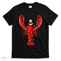 Lobster Lighting Xmas Tree Matching Lobster Christmas T-Shirt thumb 0