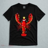 Lobster Lighting Xmas Tree Matching Lobster Christmas T-Shirt thumb 5