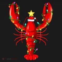 Lobster Lighting Xmas Tree Matching Lobster Christmas T-Shirt thumb 7
